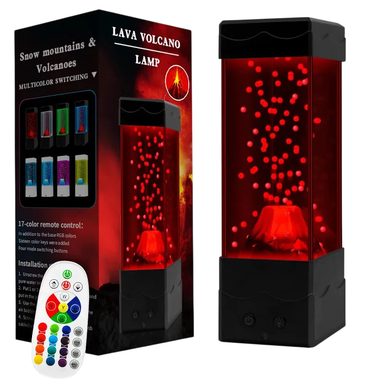 LED Lava Volcano Light Home Decoration Night Light Creative Children's Toys Desktop Decoration Lamp Boys AndGirls DIY Gift
