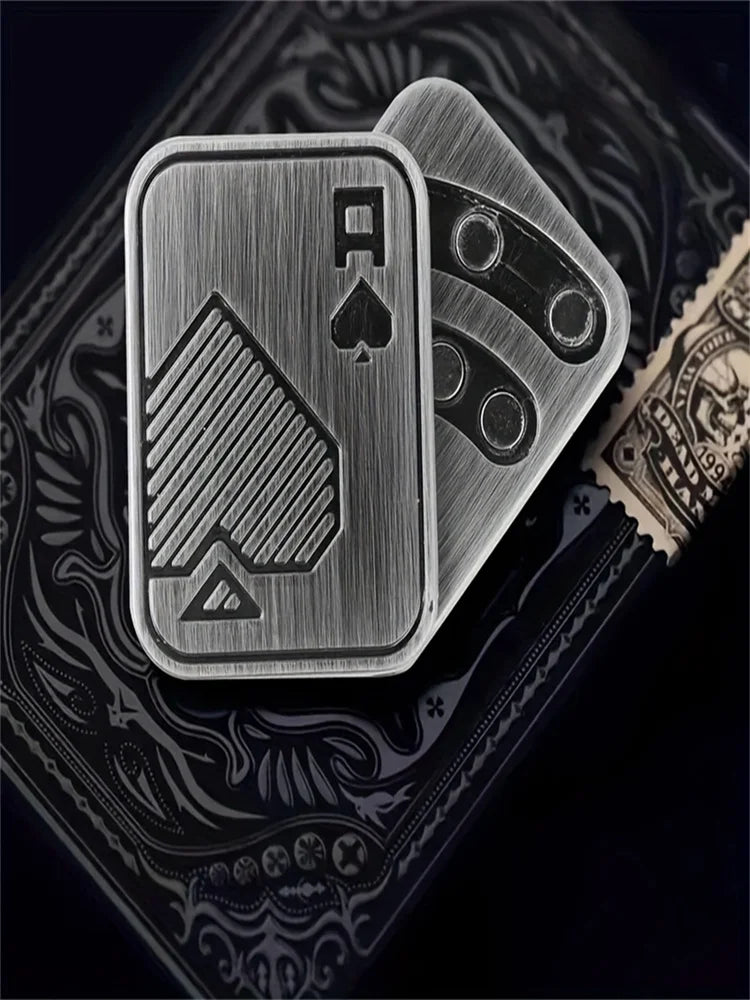 Metal Poker Push Card Fidget Slider – Haptic Coin Toy