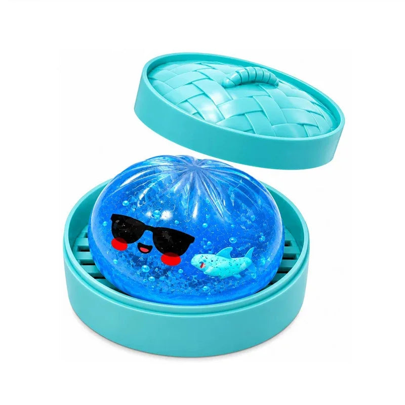 Hot New Shark Dumplings Squishy Toy Soft Slow Resilience Squishy Toy Fidget with Steamer Steamed Stuffed Bun Squishy Pinch