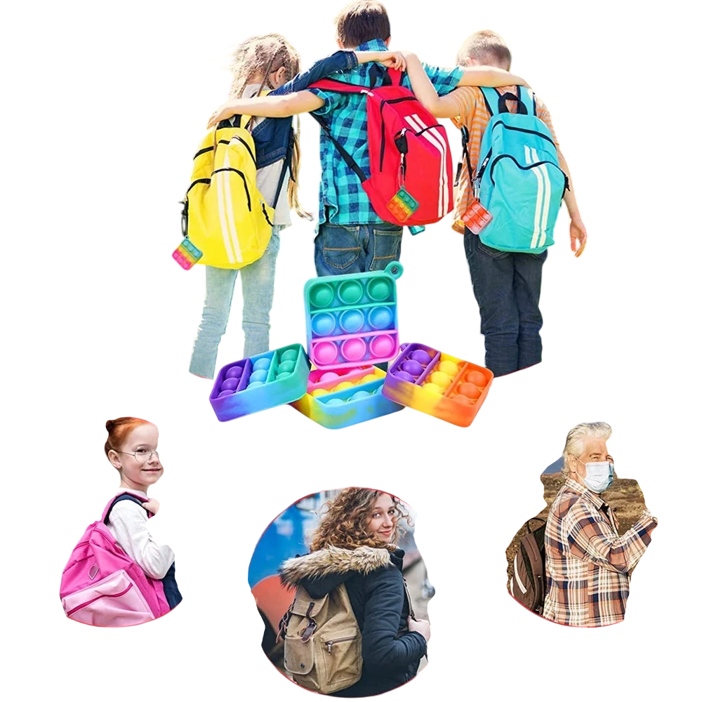 12-Pack Pop Bubble Keychain Fidget Toys – Office Desk Set - photo 4