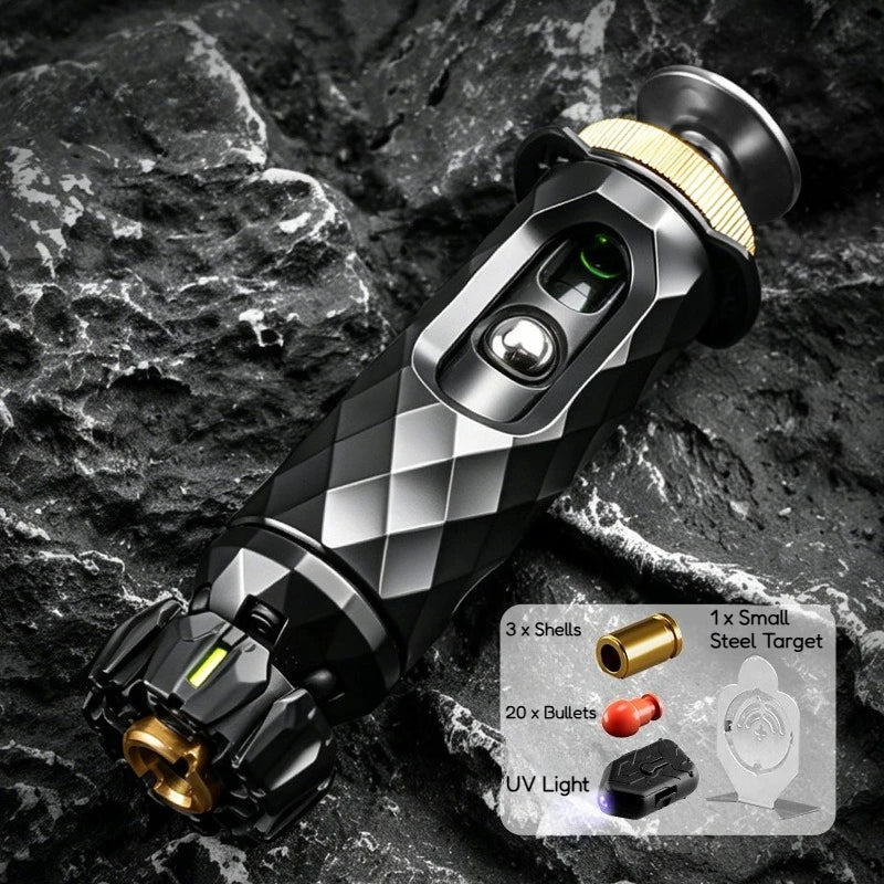 Alloy Shell-Ejecting Launcher Fidget Toy Gun Set