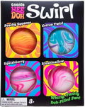 Hot 4Pcs Swirl NeeDoh Teenie Stress Balls Ultra Squishy Moldable Sensory Fidget Toy Blind Box Anti-Stress Relief for Adults