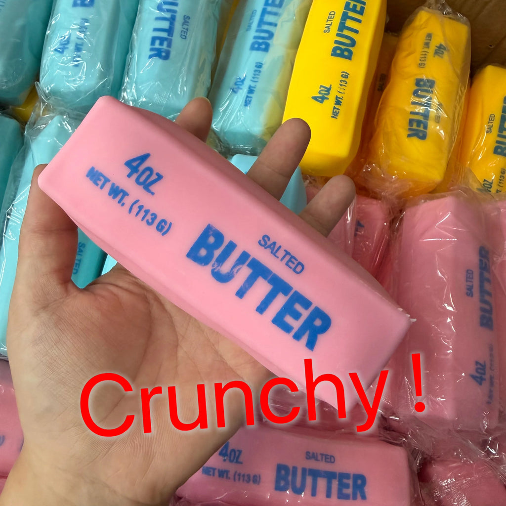 Realistic Butter Stick Squishy Toy Viral Crunchy Squeeze Toy Soft Stress Relief Fidget Sensory Toy Fun Desk Decoration Gift