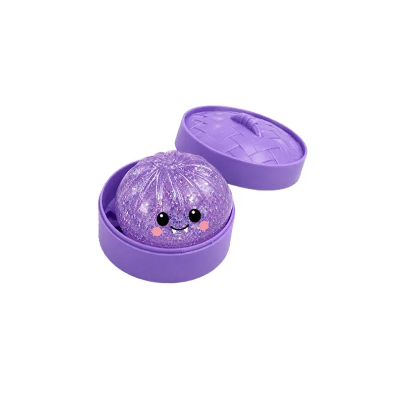 Cartoon Ghost Series Stress Relieving Toy Ghost Bun Soft, Slow, Elastic Squid Toy Clip Steamer Steamed Bun Squeezing Toy Gift
