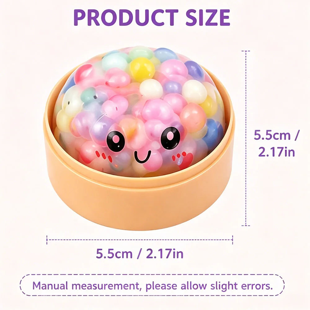 2026 Trendy 5.5cm Bao Bun Squishy Slow Rising Squeeze Fidget Sensory Anti Stress Relief Portable Desk Gadget Surprise Gift