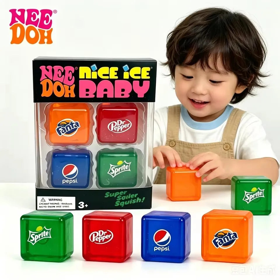 Schylling Needoh Nice Cube Sensory Toys Stress Relieving Blocks Pinching Relieving Puzzle Solving Venting Children Souvenir