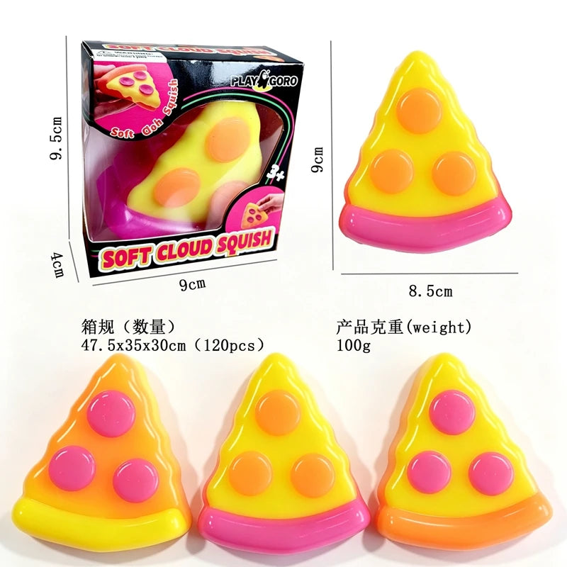 NeeDoh Pizza Sensory Fidget Toys Slow Rebound Anti-Anxiety ADHD Squishy Cube Squishy Squeeze Toys Holiday Gifts For Focus New