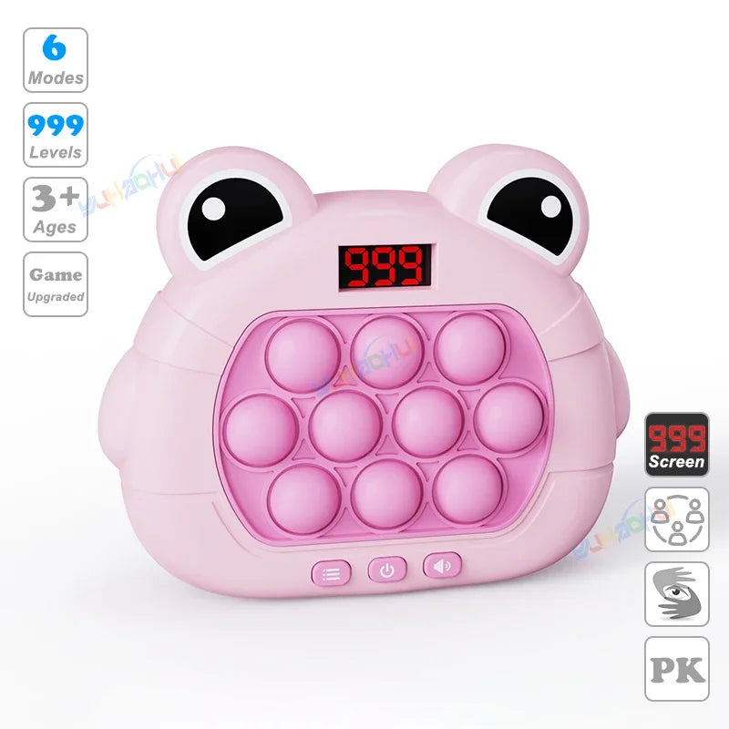 Upgraded Electronic Pop Light Quick Push Game Console Toys for Kids Adult Fidget Anti Stress Relief Toy Interactive Game Machine