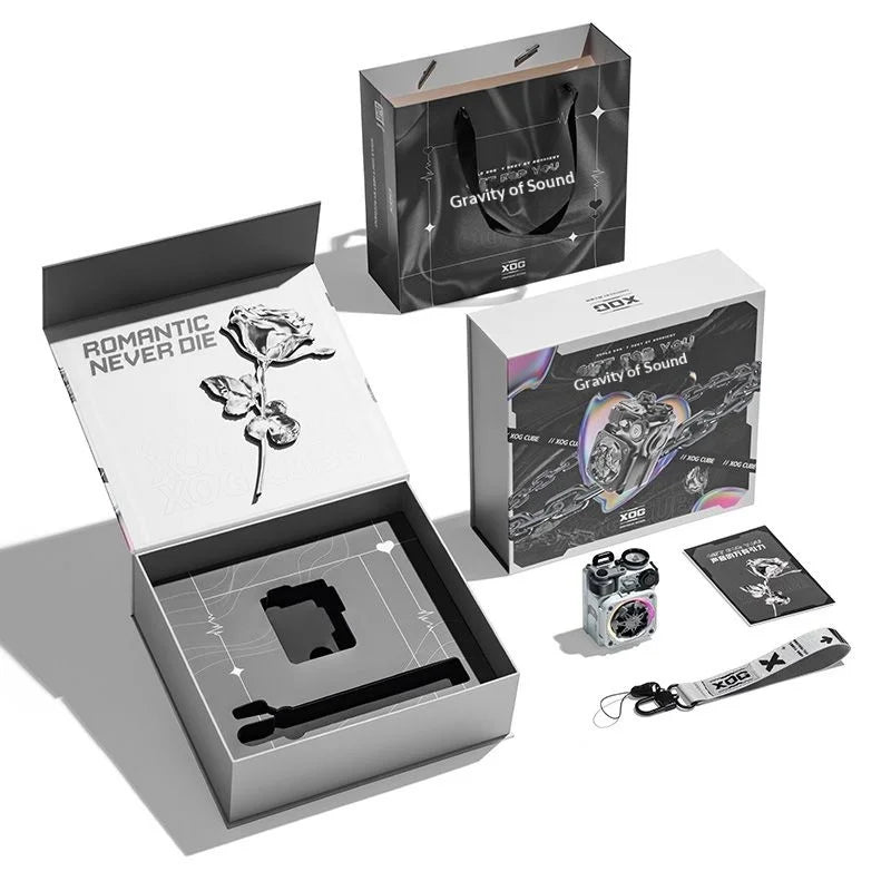 New Muzen Cyber Cube-Pro Bluetooth Audio Bluetooth 5.0 Portable Speaker with Fidget Spinner Crystal Clear Sound with RGB Led