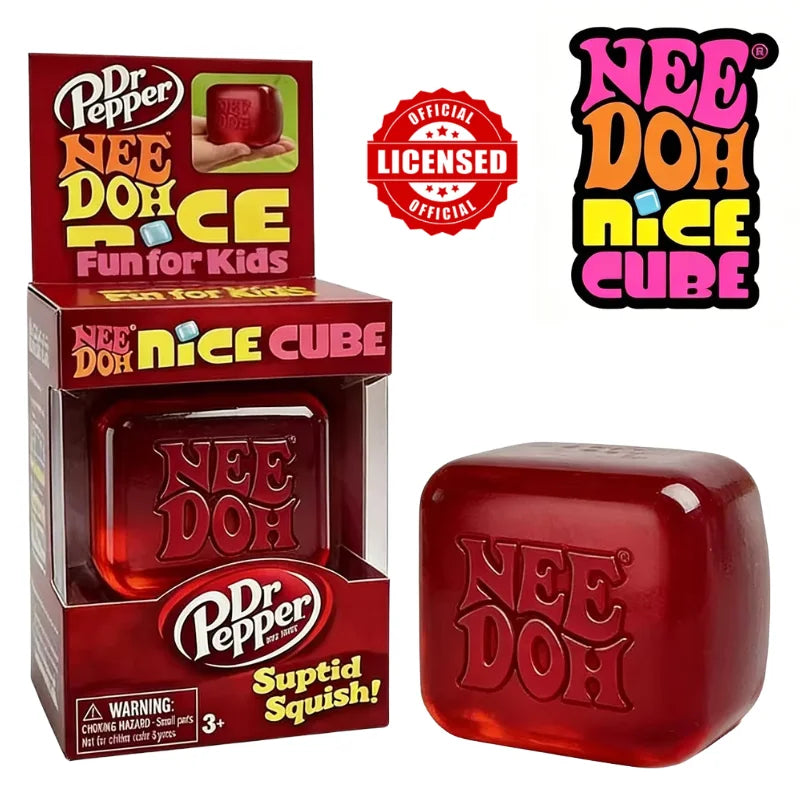 Schylling NeeDoh Ice Cream Cone & Nice Cube Squeeze Fidget Toy Surprise Stress Relief Desktop Ornament Party Gift