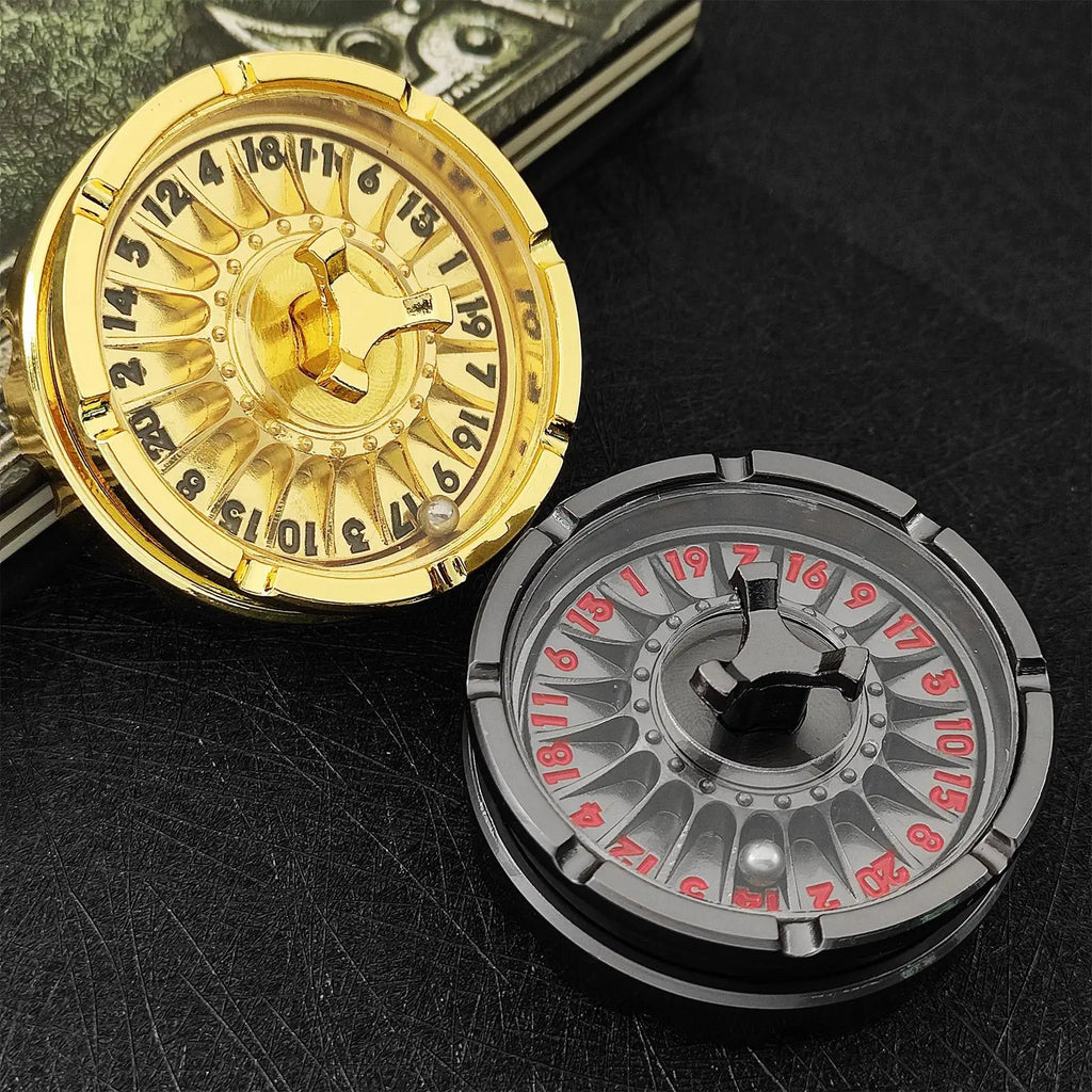 D&D Game Metal Fidget Spinner Roulette Dice Suitable for Game Decisions, Spin Metal Dice Spin Roulette Dice Gift Table Game