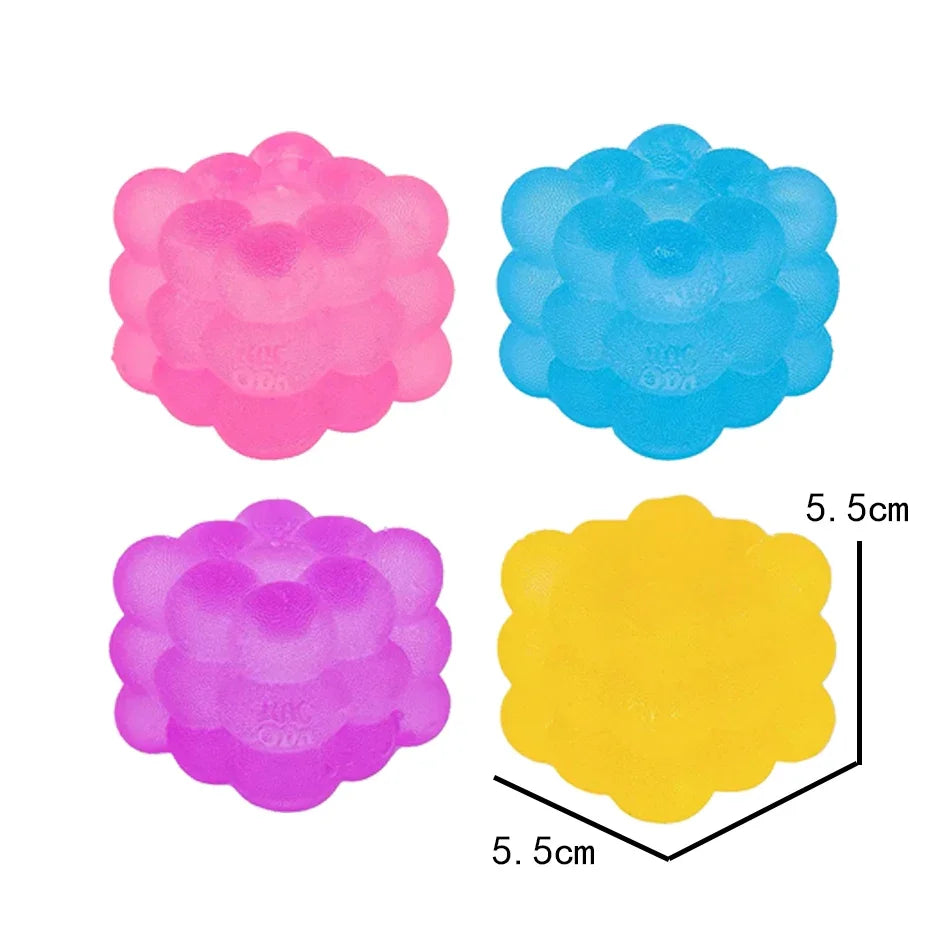 1-4pcs 3D Candy-Shaped Stress Relief Squeeze Toy with Music Sensory Decompression Cube for Adults And Kids Stress Relief Toy