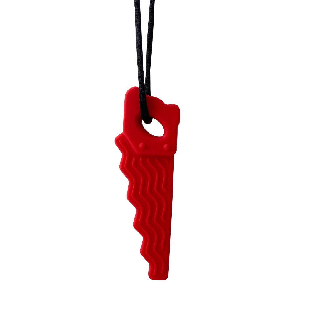 1pcs Gem Silicone Teethers Crystal Chew Necklace Sensory Pandent Chewing Toy for Kids Boys Girls Autism - photo 2