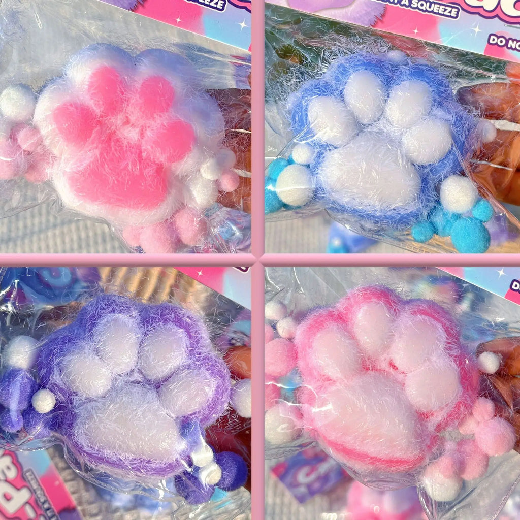 Colorful Plush Soft Kittens Antistress Foot Paws Squishy Tapa Foot Kids Girls Toys Adult Sensory Toys Taba Squishу Fidget Toys