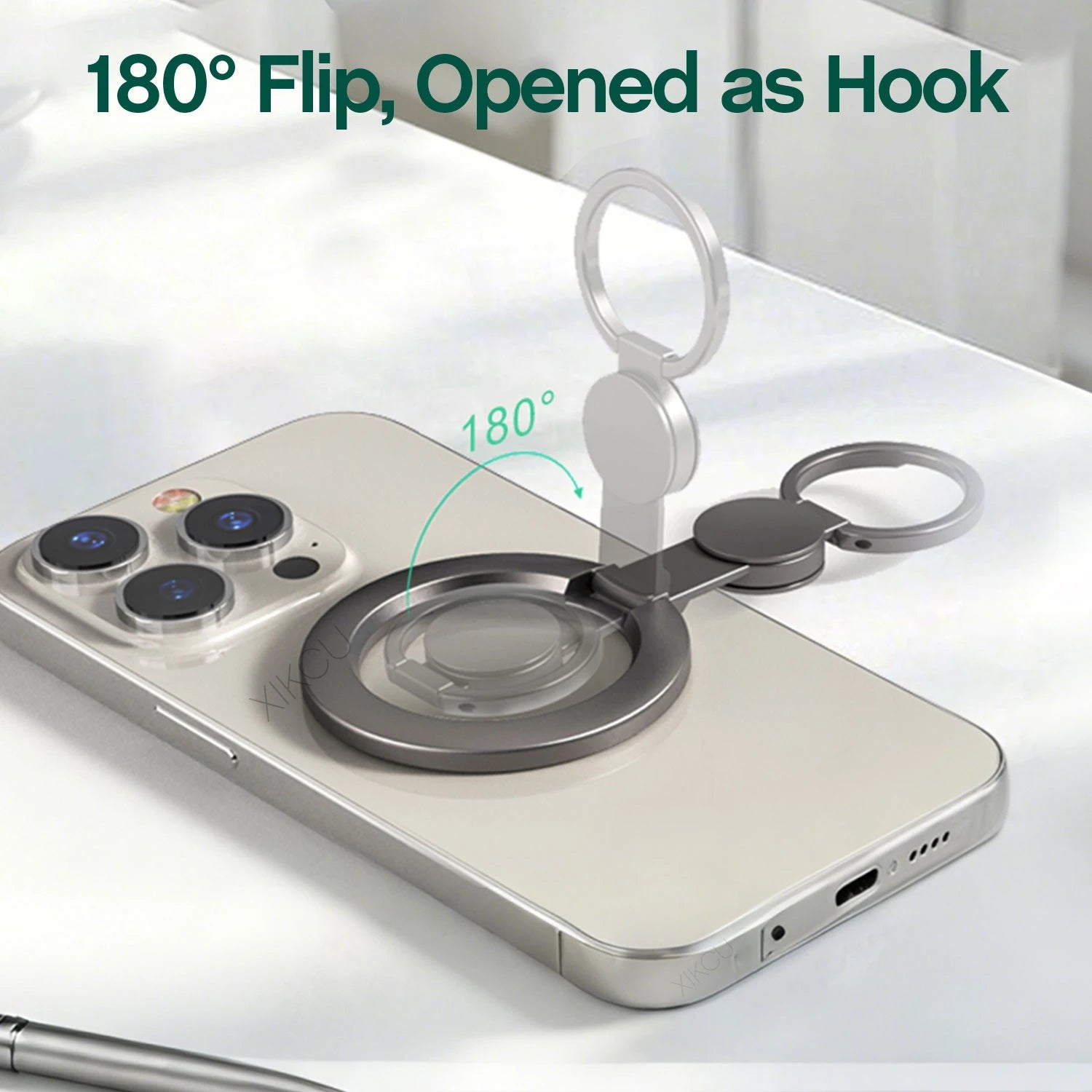 2 in 1 Fidget Spinner Finger Ring Magnetic Phone Holder Stand For Magsafe iPhone 17 16 Pro Max 15 14 13 12 Cellphone Mount
