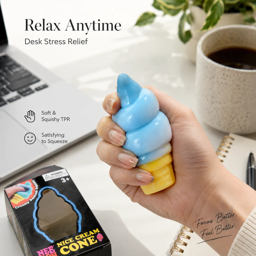 The new Needoh ice cream sensory toy helps adults relieve anxiety, improve concentration, and regulate emotions.