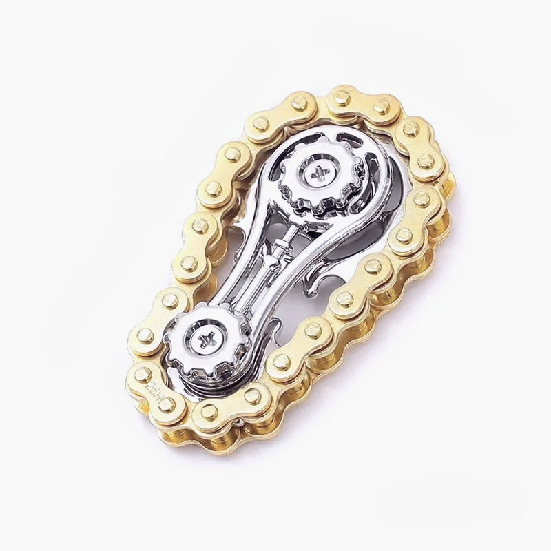 Sprockets Flywheel Gyro Fidget Spinner – Metal Bike Chain EDC