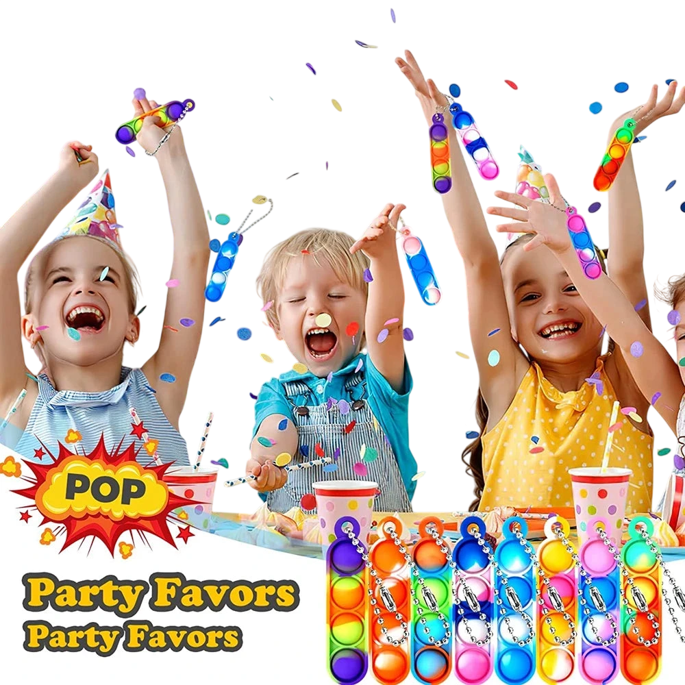 30-Pack Mini Pop Keychain Fidget Toys