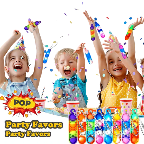 30-Pack Mini Pop Keychain Fidget Toys