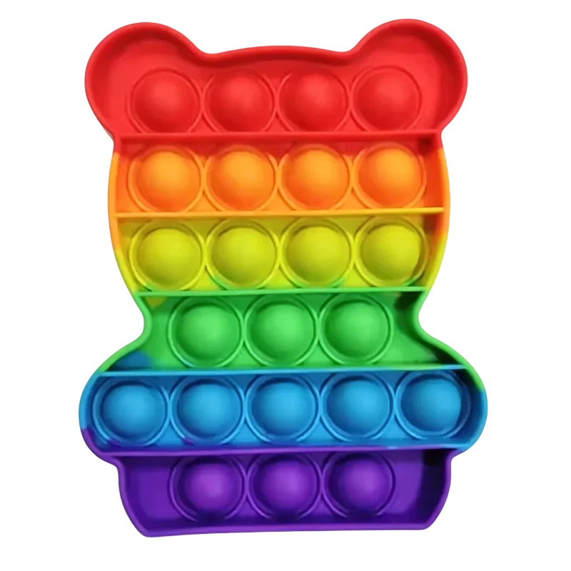 Rainbow Pop Push Bubble Fidget Toy – Autism Sensory Toy