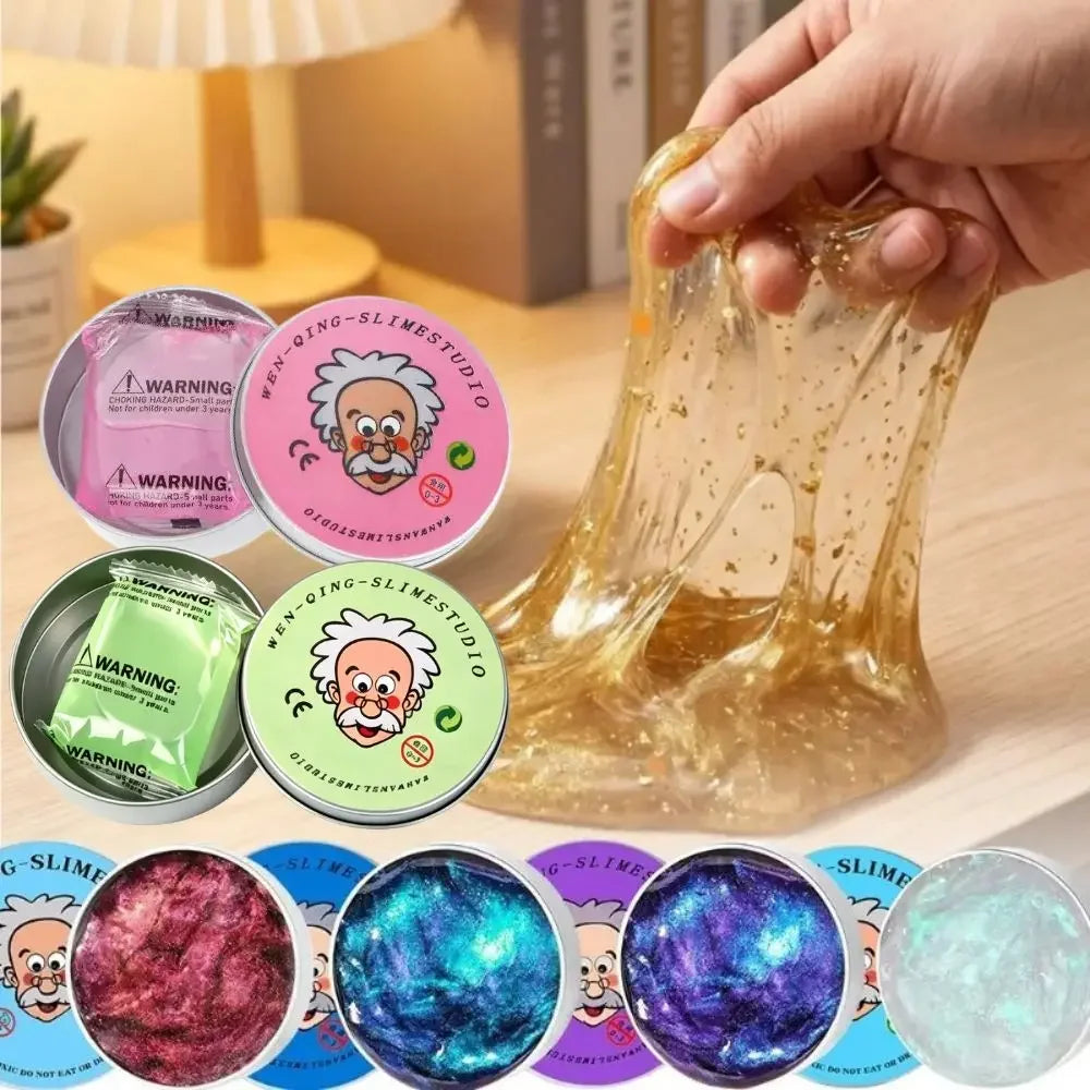 New Stress Relief Toys Old Man Liquid Squishy Transparent Crystal Slime Fluffy Foam Putty Kids Safe Bouncy Stretchy Color Slime - photo 2