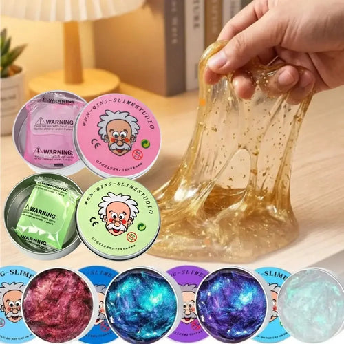 New Stress Relief Toys Old Man Liquid Squishy Transparent Crystal Slime Fluffy Foam Putty Kids Safe Bouncy Stretchy Color Slime - photo 2