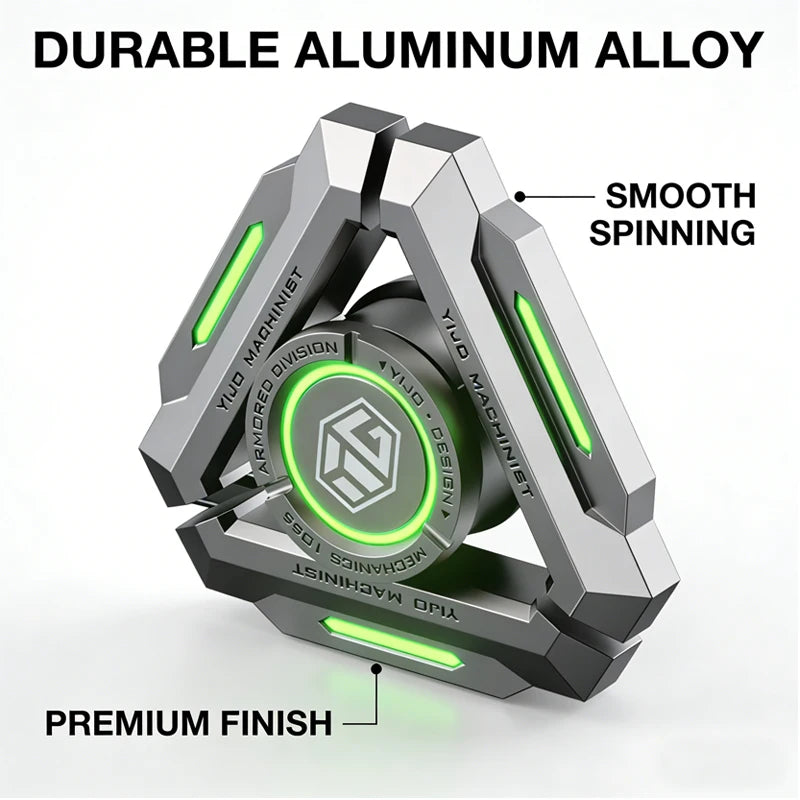 Luminous Metal Fidget Spinner - Gyro Hand Spinner for Adults, Stress Relief, Silent EDC Toy, ADHD Anxiety Relief, Cool Gift