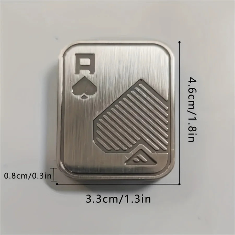 Metal Poker Push Card Fidget Slider – Haptic Coin Toy