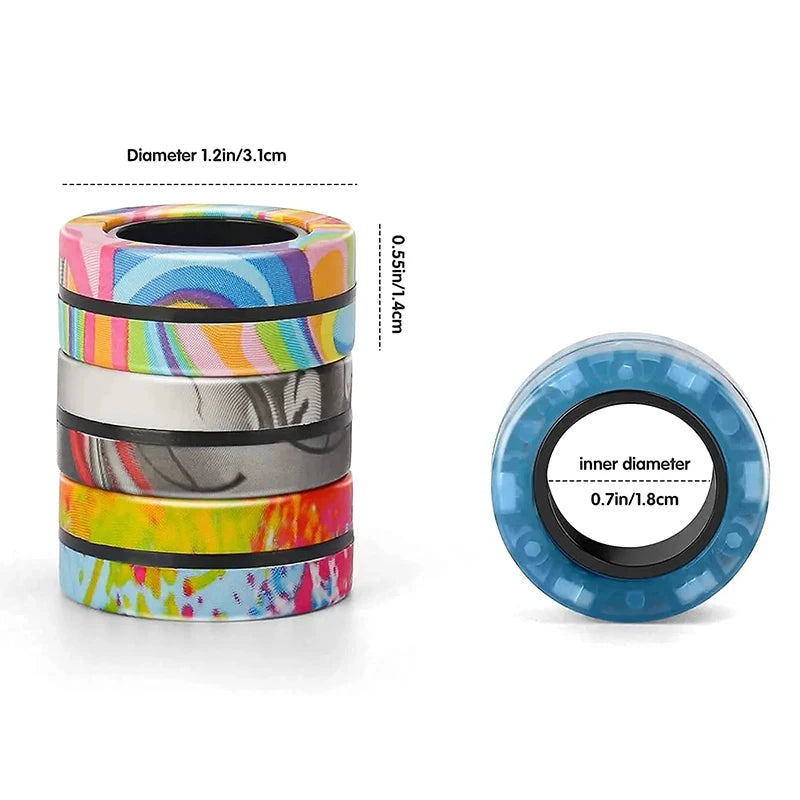 Magnetic Rings Fidget Spinner Set – 3-Piece Pack