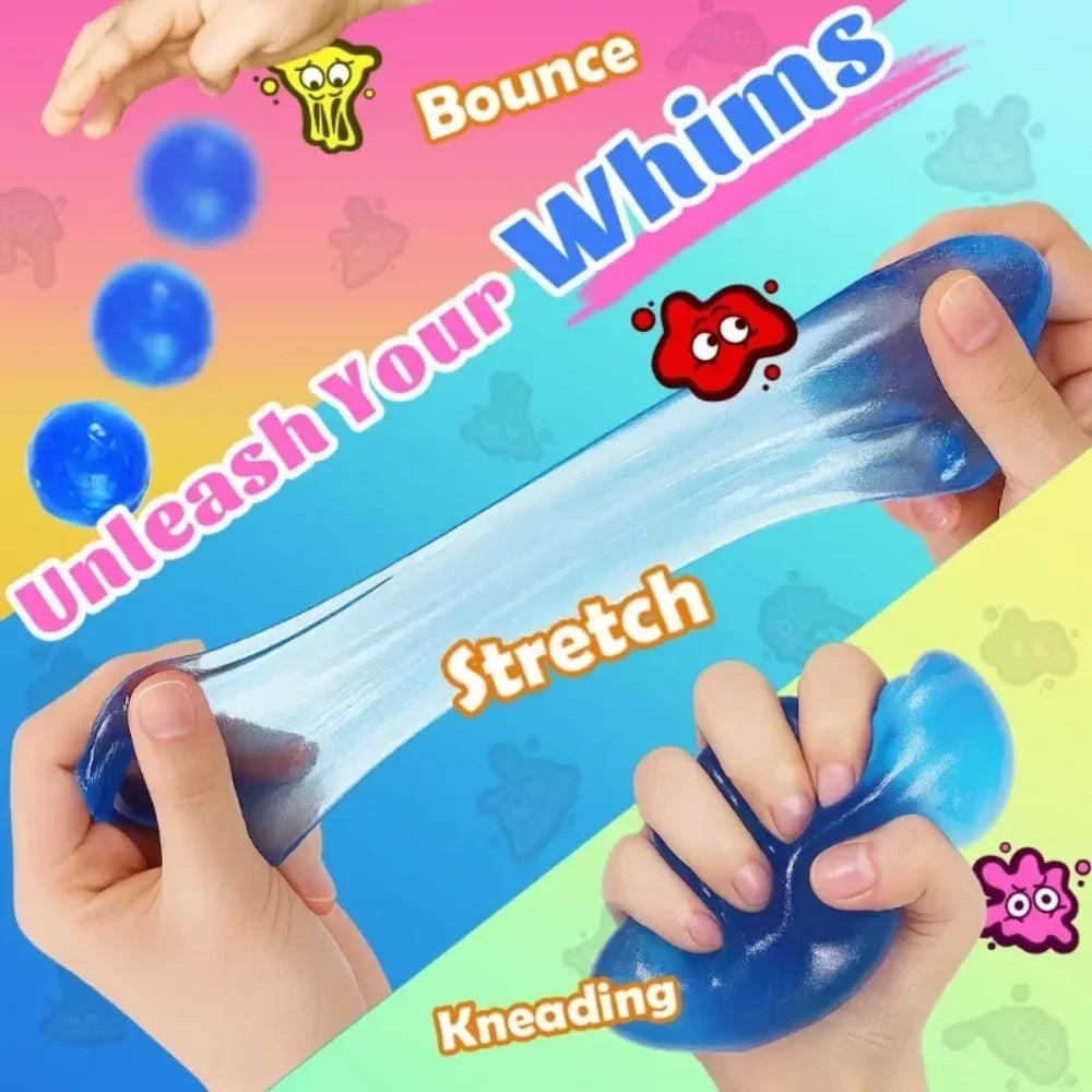 New Stress Relief Toys Old Man Liquid Squishy Transparent Crystal Slime Fluffy Foam Putty Kids Safe Bouncy Stretchy Color Slime - photo 5