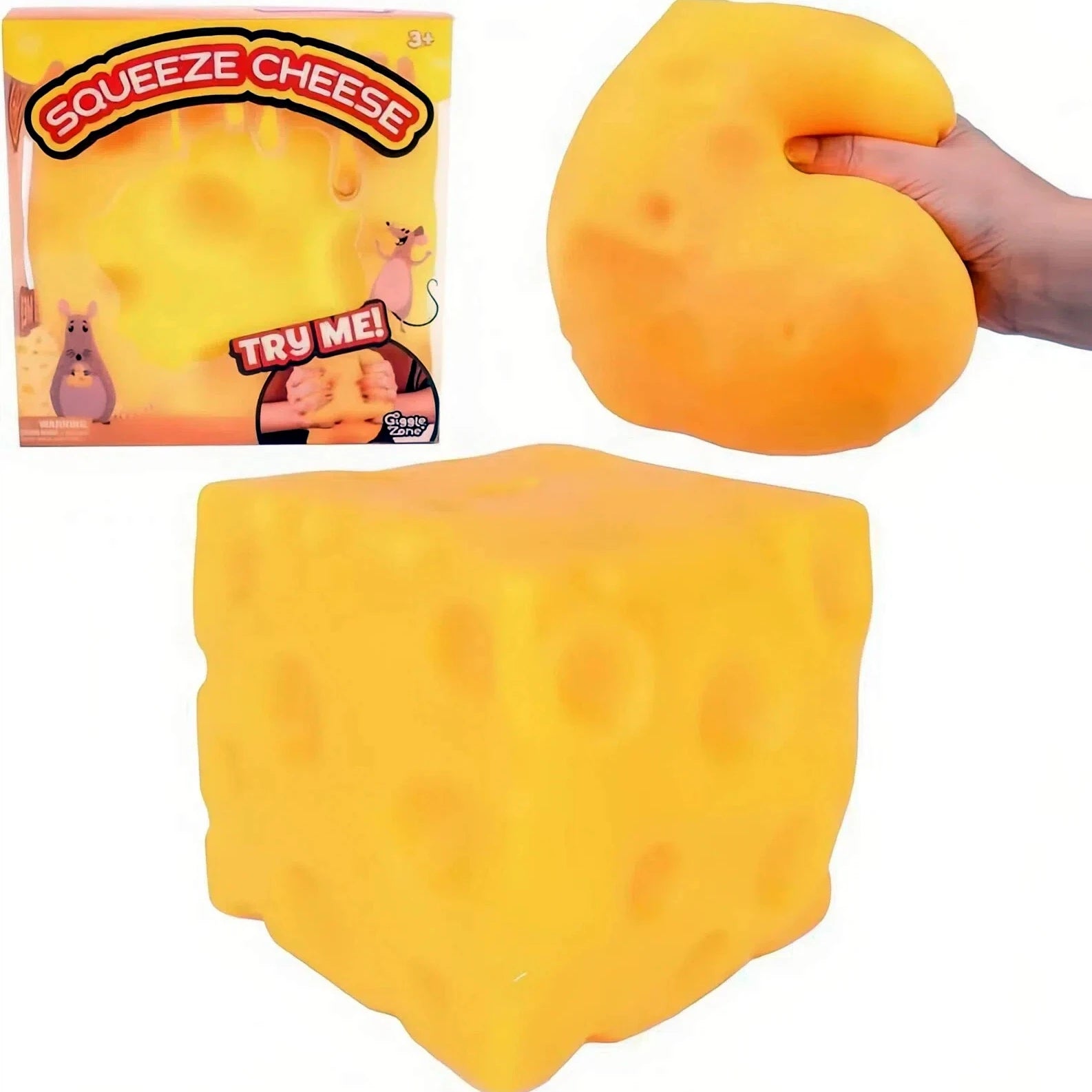 New 10cm Extra Large Cheese Squeezing Toy Relieves Stress, Sensory Release, Simulated Food, Cute, Slow Rebound Gift