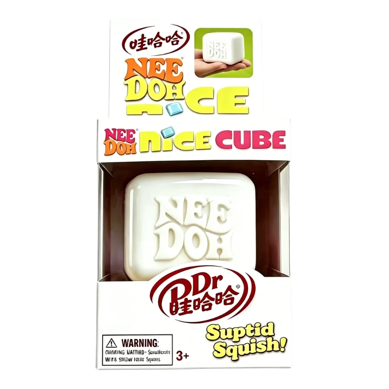 Schylling Dr Pepper & Needoh Nice Cube Blind Box Squishy Stress Squeeze Fidget Cube for Kids & Adults Anxiety Relief Sensory Toy