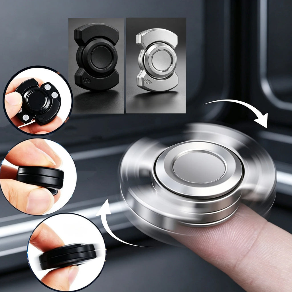 EDC Fidget Toy Metal Magnetic Slider Fidget Spinner Gyroscope Stress Relief Spinning Decompression Anti Anxiety Gifts for Adults