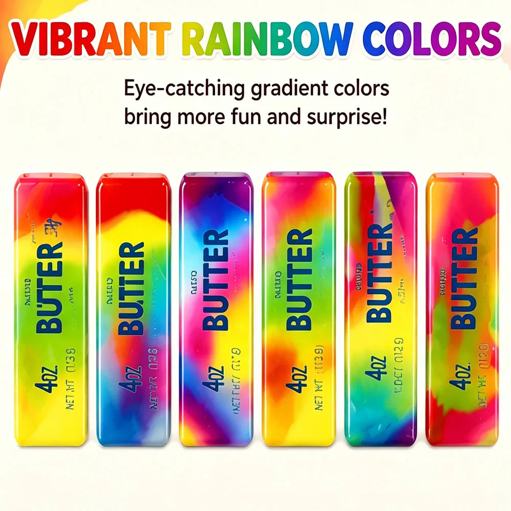 Three-Color Butter Stick Squishy Soft Moist Squeeze Fidget Sensory Anti Stress Relief Anxiety Vent Office Desk Gadget Gift