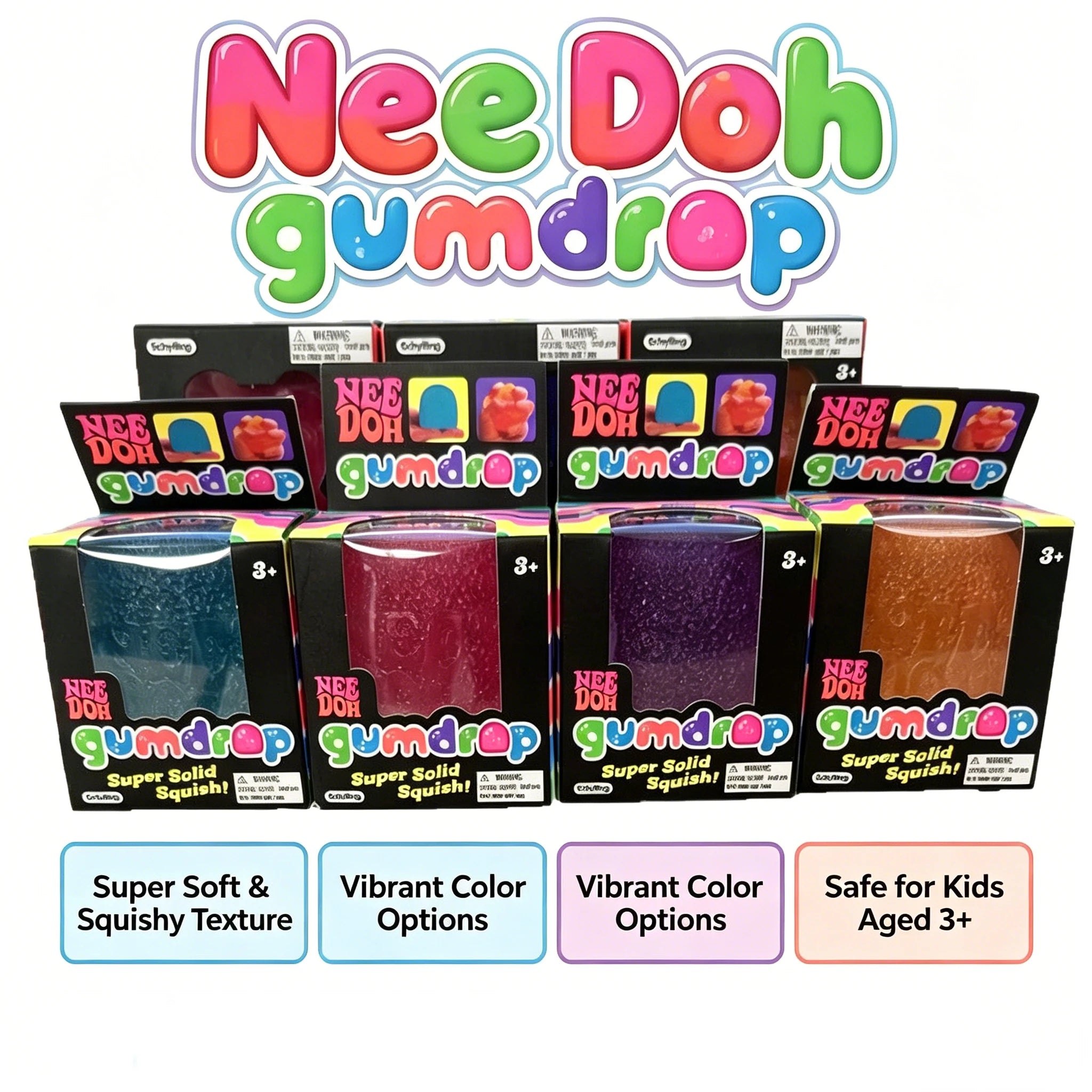 Schylling Mini Candy NeeDoh Gumdrop Sensory Fidget Toy Stress Relief Blind Box