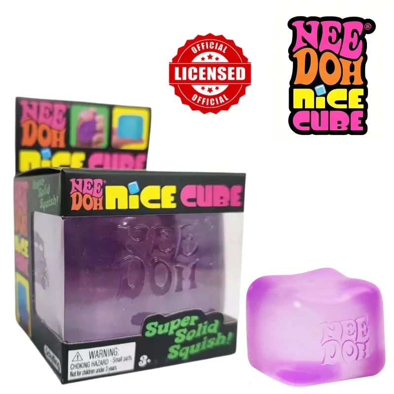 Schylling NeeDoh Ice Cream Cone & Nice Cube Squeeze Fidget Toy Surprise Stress Relief Desktop Ornament Party Gift