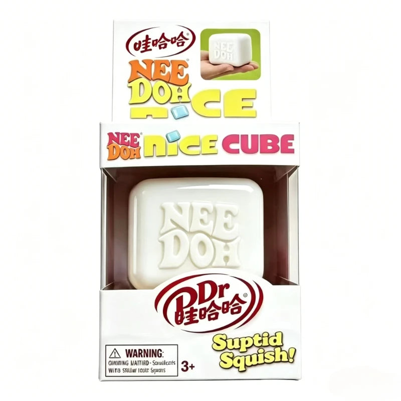Schylling NeeDoh Nice Cube Squishy Squeeze Toy Stress Relief Anti Anxiety Sensory Fidget Tool For Kids Adults Autism ADHD