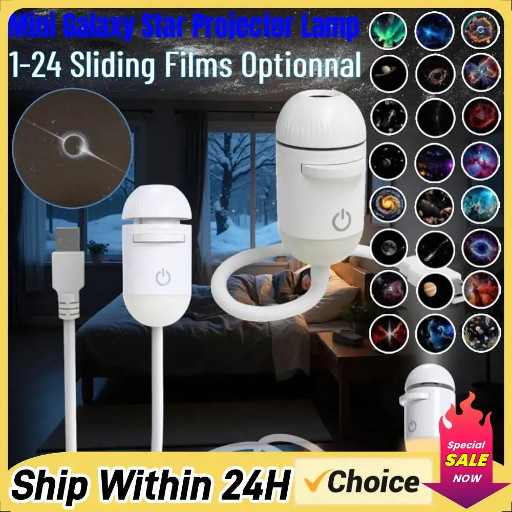Galaxy Starry Sky Night Light Projector 360° Adjustable Brightness LED Galaxy Projector Night Light for Bedroom Room Wall Decor - photo 4