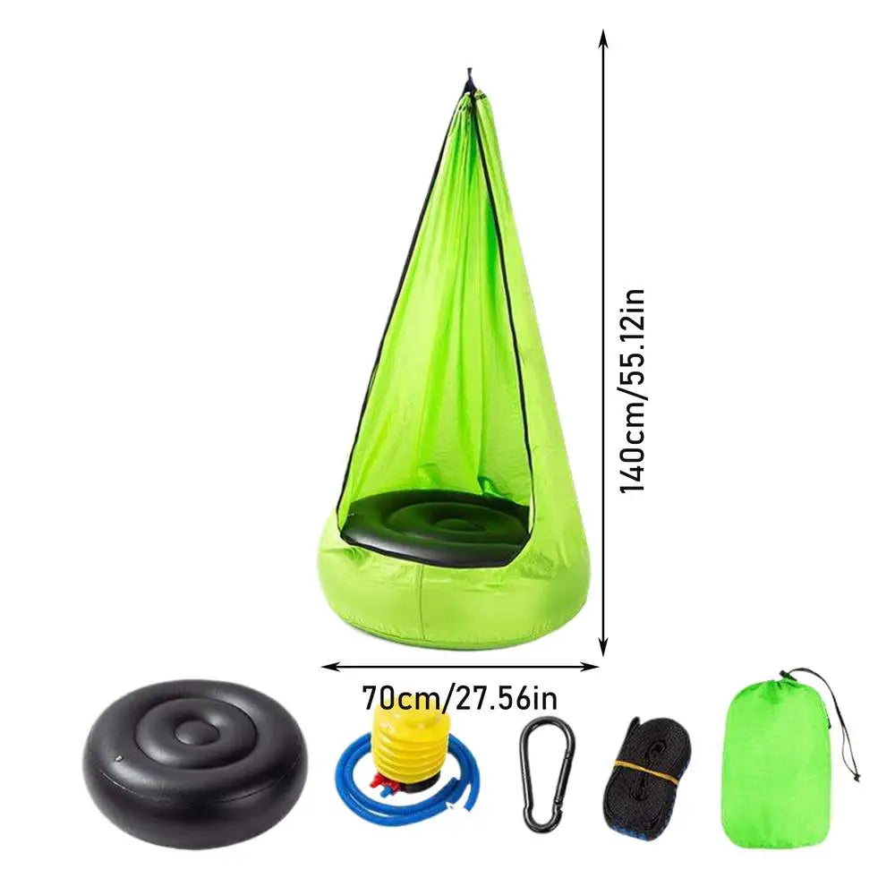 Kids Sensory Pod Swing Chair Hanging Hammock For Kids 360 Degree Swivel Children Indoor Outdoor Yoga Seat With Air Cushion - photo 3
