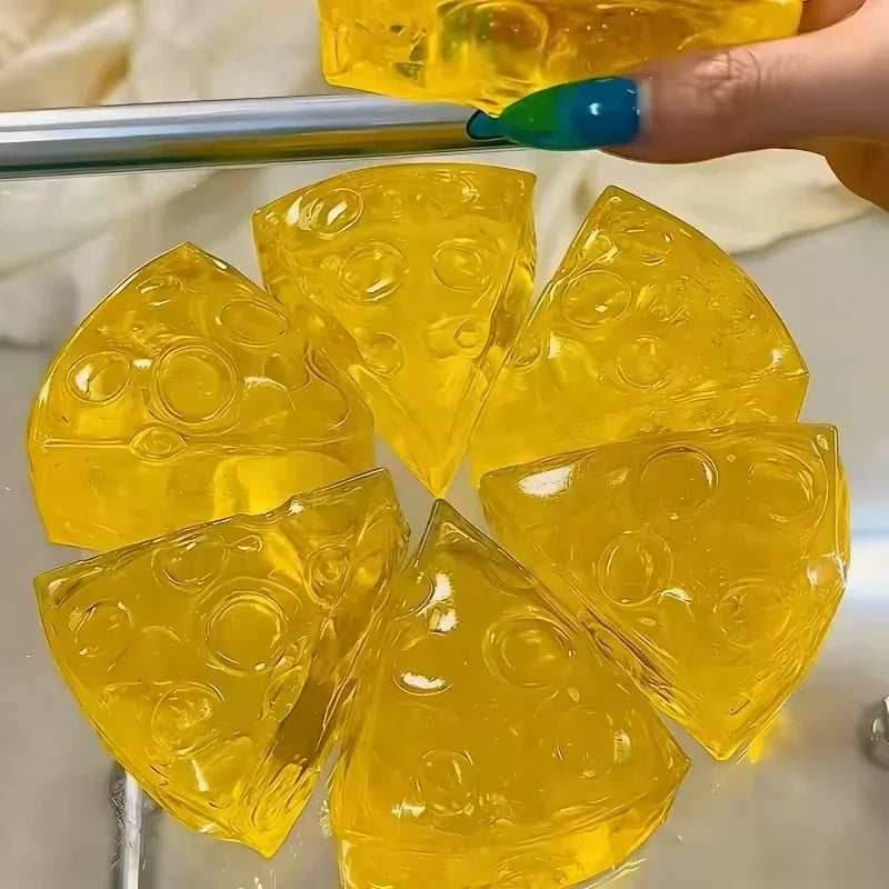 3A.Relieve Stress Squishy Honey Cheese Square Fidgets Toys Super Soft Mochi Cheese Squeeze Toy Funny Anti.stress Sensory Toy - photo 3