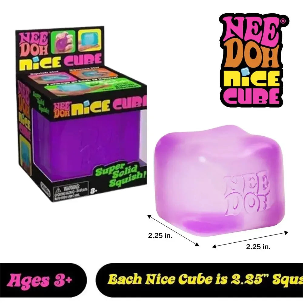 Needoh Nice Cube Sensory Stress Reliever Fidget Tool for Anxiety & Focus Desk Sensory Cube for Adults & Kids