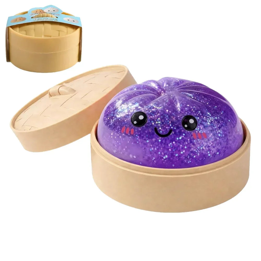 Cartoon Ghost Series Stress Relieving Toy Ghost Bun Soft, Slow, Elastic Squid Toy Clip Steamer Steamed Bun Squeezing Toy Gift