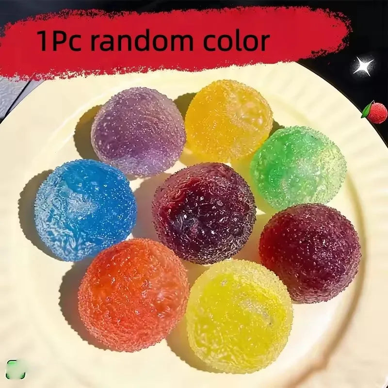 Sensory Stress Reliever Reusable Slushie Squeeze Ball with Crunchy Crackling Noise Creative Moldable Fidget Putty