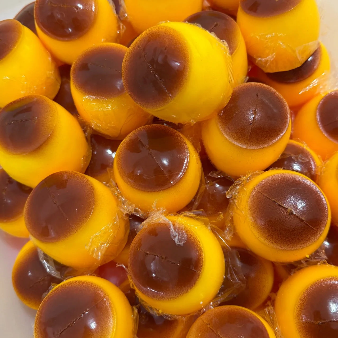 //Crispy Sound Caramel Pudding Squeezing Toy Homemade DIY Handmade Squeeze Ball Non-rebound Stress Relieving Toy for Gift