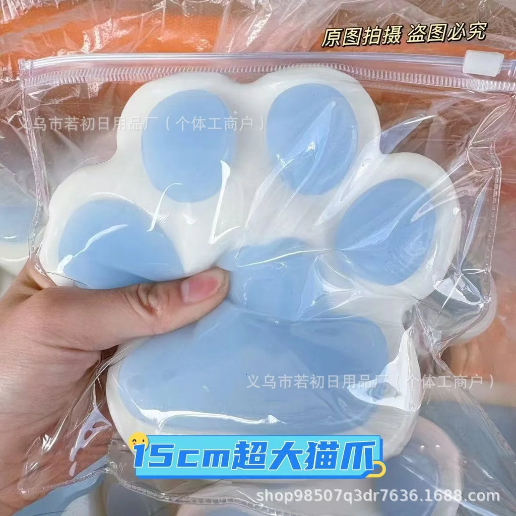 Large Silicone Cat Paw Squeeze Toy Stress Relief Decompression Funny High Appearance Mud Feeling Soft Bulk Wholesale