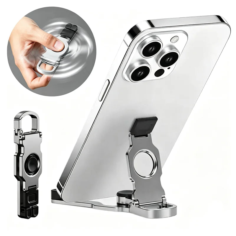 Metal Fidget Spinner Desk Phone Holder Foldable Stand for IPhone 18 17 Pro Samsung Support Telephone Desktop Bracket Accessories