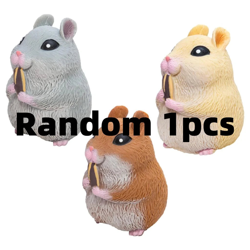 Needoh Chonky Cheeks Hamster Shaped Sensory Toys Relief Squishy Toy Relief Fidget Toys Adults Collectable