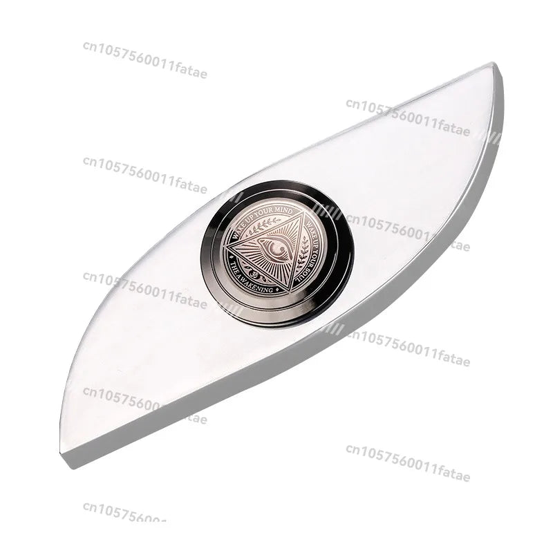 Premium Stainless Steel Finger Spinner Anti Anxiety Fidget Toy Smooth Spinning Stress Relief Gadget for Office Home