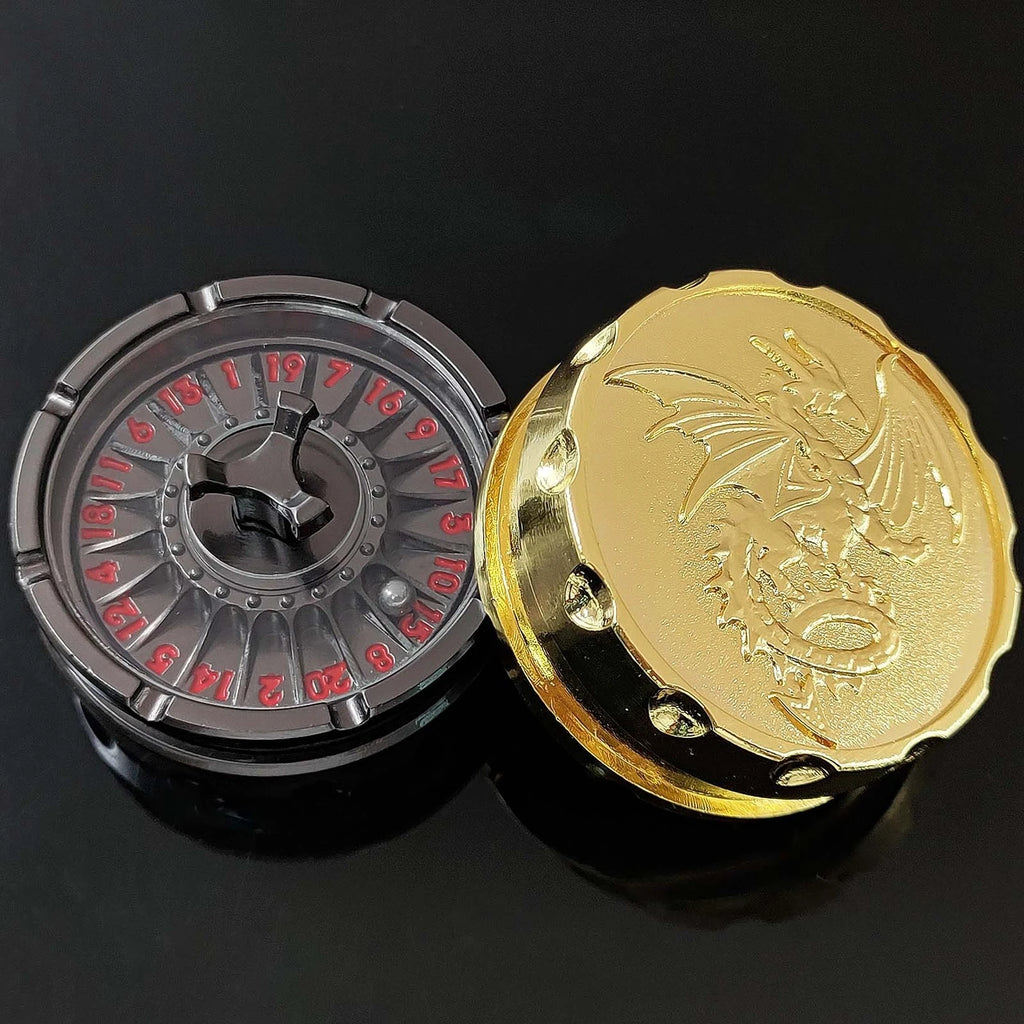 D&D Game Metal Fidget Spinner Roulette Dice Suitable for Game Decisions, Spin Metal Dice Spin Roulette Dice Gift Table Game
