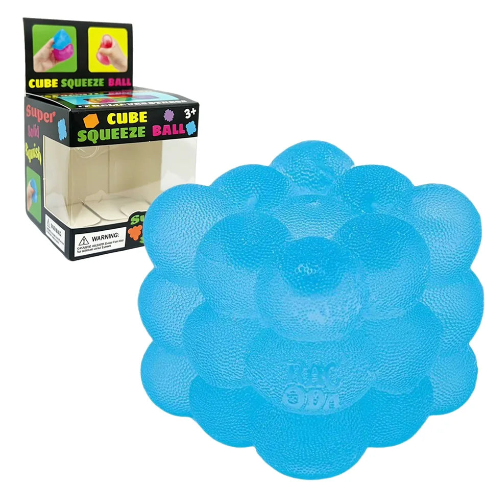 1-4pcs 3D Candy-Shaped Stress Relief Squeeze Toy with Music Sensory Decompression Cube for Adults And Kids Stress Relief Toy